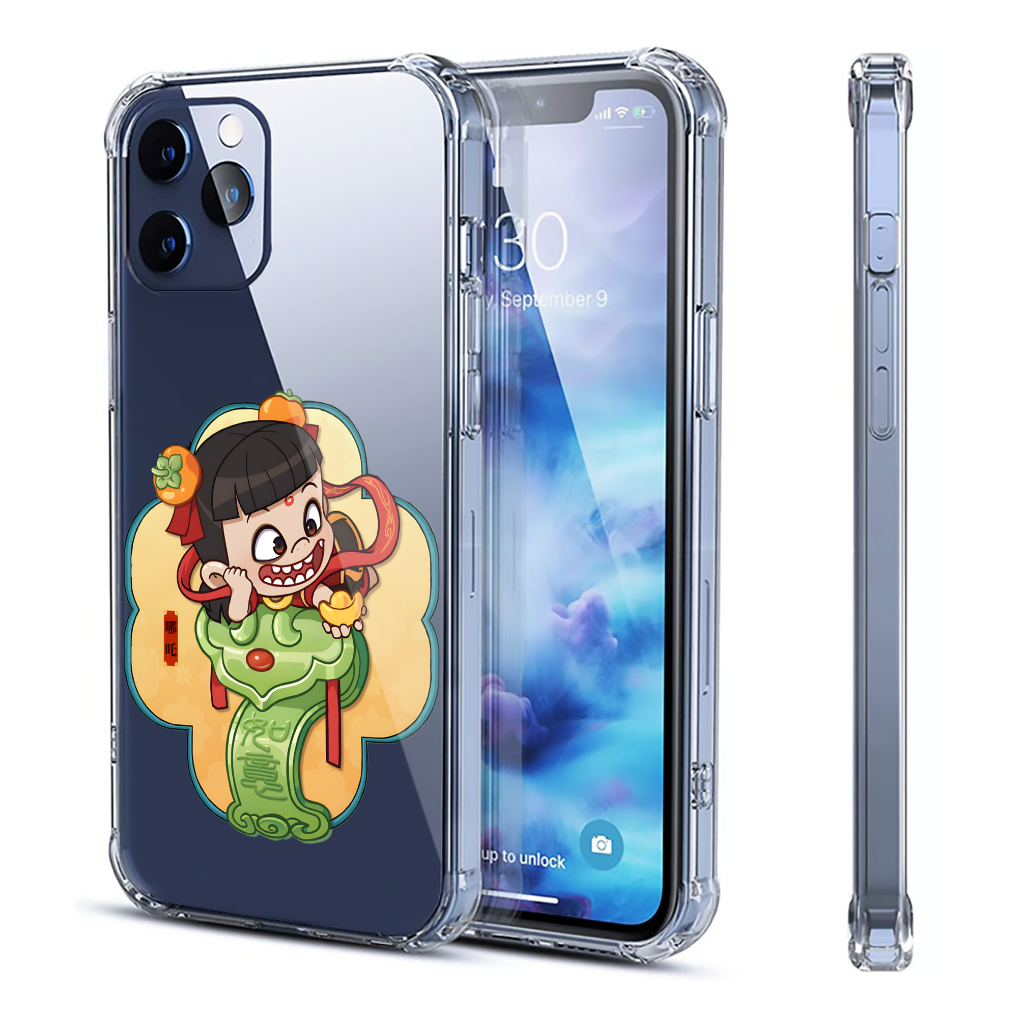 （画像用） Ne Zha 2 ナタ 魔童の大暴れ 【iPhone 12シリーズ対応】透明スマホケース（クリアソフトケース）